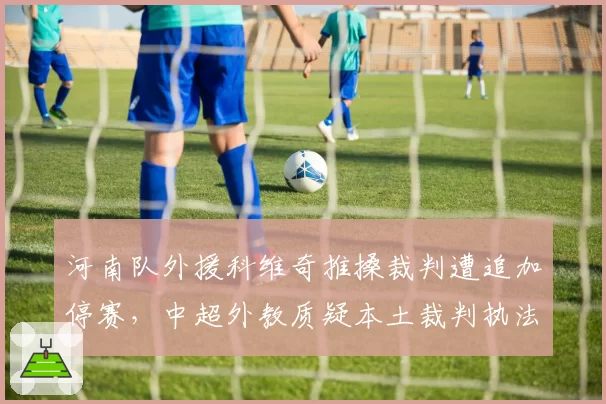 河南队外援科维奇推搡裁判遭追加停赛，中超外教质疑本土裁判执法缺乏国际标准